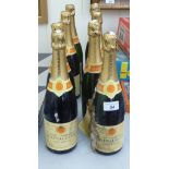Eight bottles of Napoleon Grand Champagne CA