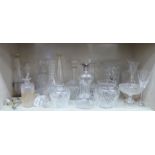 Glassware, mainly early/mid 20thC decanters,