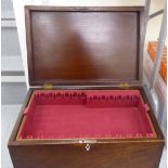 A mid 19thC mahogany canteen box,