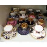 19th and 20thC cabinet china cups and saucers: to include Royal Doulton,