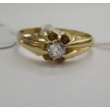 An 18ct gold gypsy style diamond ring 11