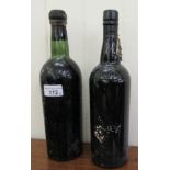 Two bottle of unidentified 'vintage' port LAB