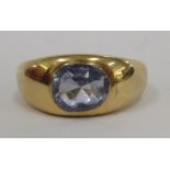 A mid 19thC mourning ring, inscribed Francis Godolphin Osborne, 7th Duke of Leeds, 4th May 1859,