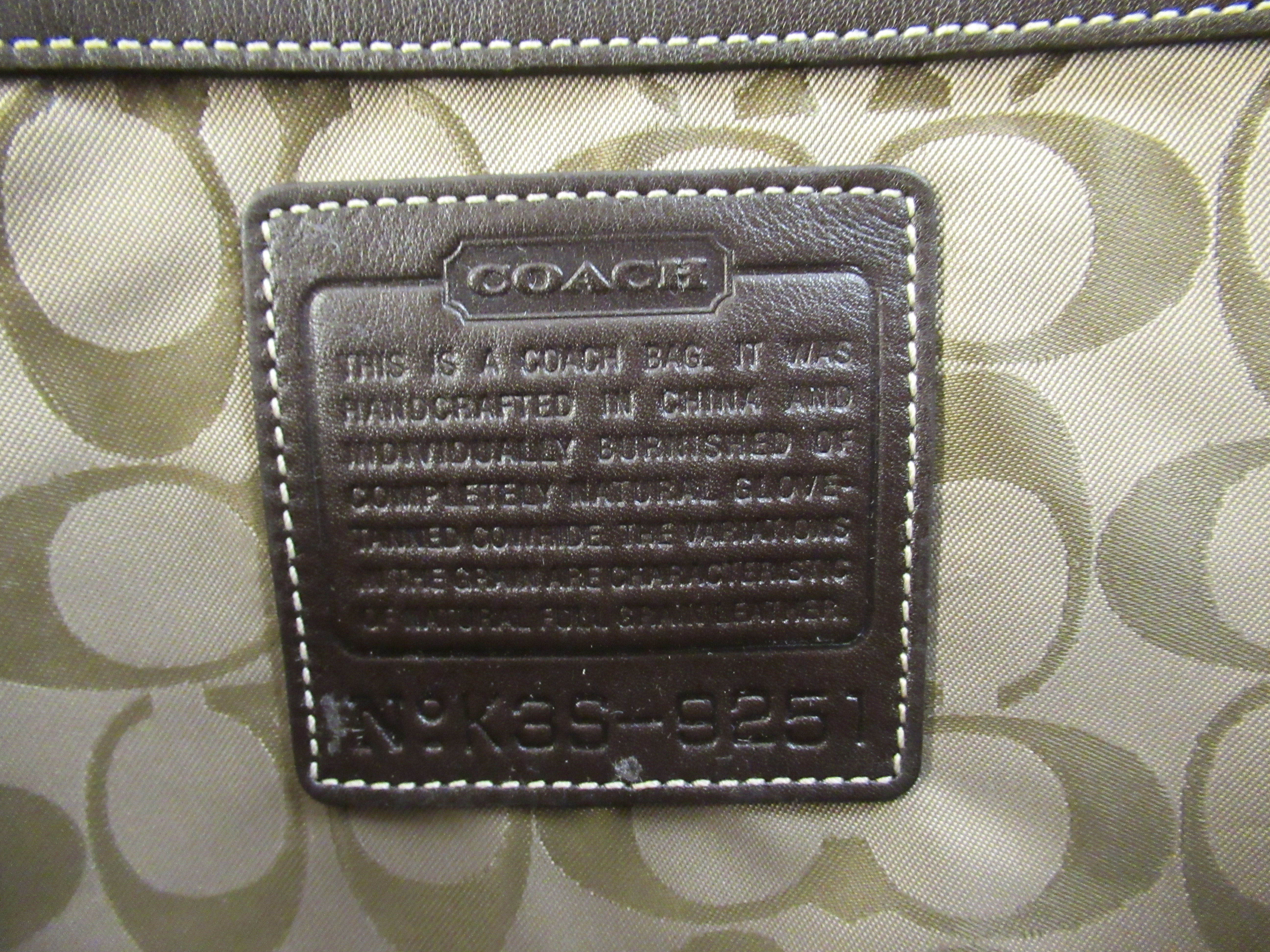 Two Coach brown leather handbags OS4 - Image 3 of 4