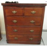 A late Victorian mahogany dressing chest,