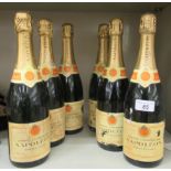 Six bottles of Napoleon Grand champagne OS1