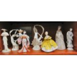 Ceramic figures: to include a white glazed pottery,