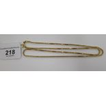 An 18ct gold box link neckchain 11