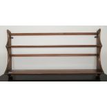 An Ercol Golden Dawn elm two tier hanging plate rack 20''h 36''w BSR