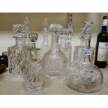 Whitefriars lead crystal: to include eight decanters, three of shouldered,