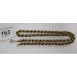 A 9ct gold ropetwist neckchain 11