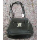 A Salvatore Ferragamo black leather handbag OS2
