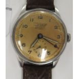 A 1950s Charles Hicolet Tramelan stainless steel cased wristwatch,