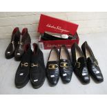 Ladies shoes, viz. five pairs by Salvatore Ferragamo approx.