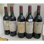 Wine: five bottles of 1998 Chateau la Commanderie de Queyret LAB