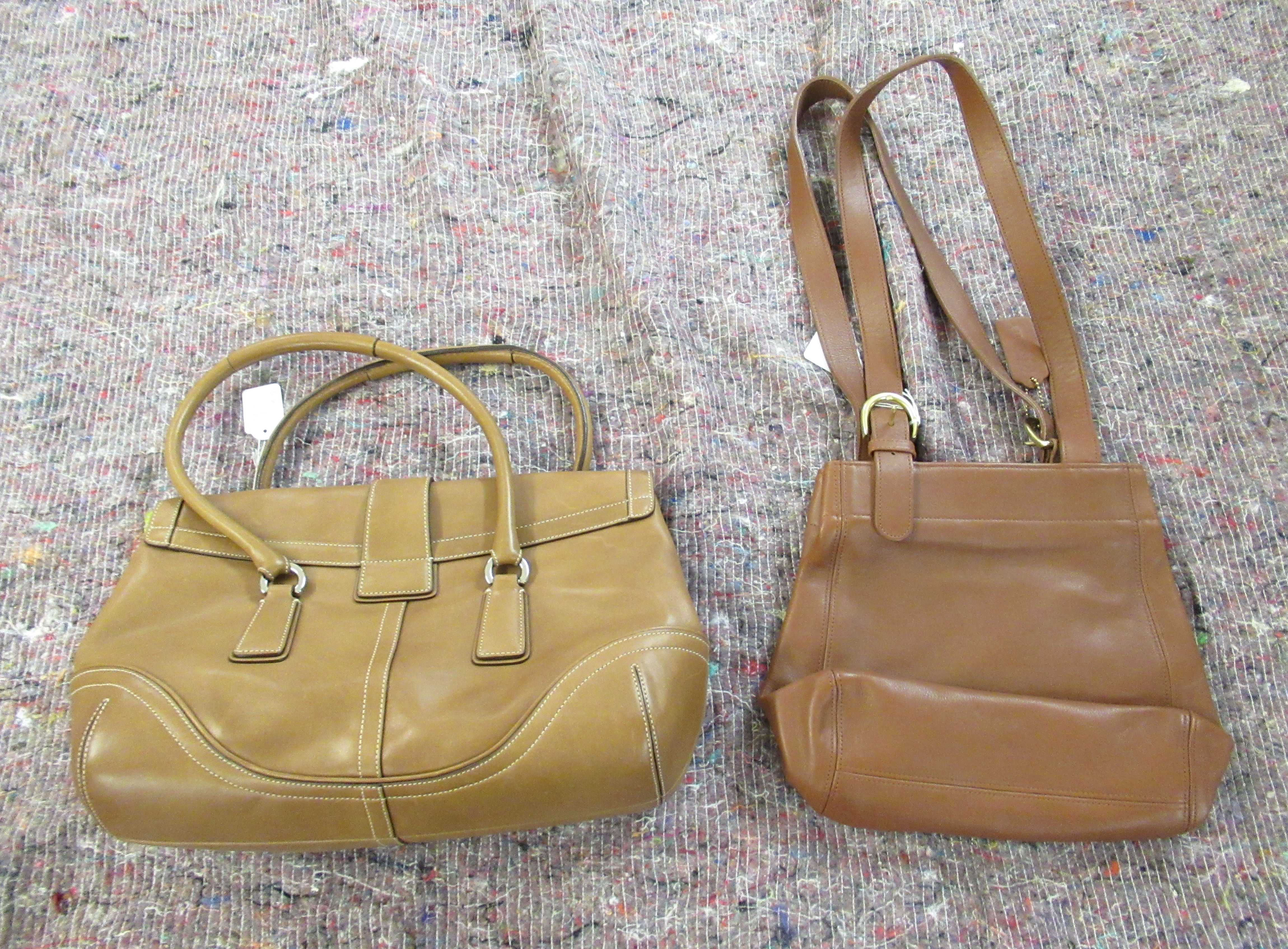 Two Coach brown leather handbags OS4 - Image 2 of 4