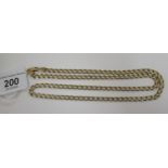 A 9ct gold flat curb link neckchain 11