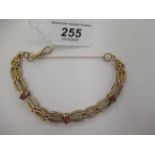 A 9ct gold oval link bracelet,