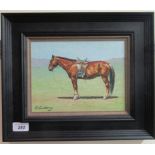 G Guntsug - a study of a horse oil on canvas bears a signature 9'' x 6'' framed LSF