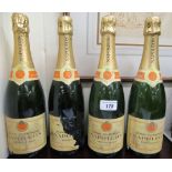 Four bottles of Napoleon Champagne LAM