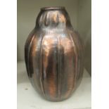 A Royal Doulton faux bronze pottery vase of baluster form 12''h OS9