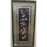 A modern Chinese embroidered fabric panel,