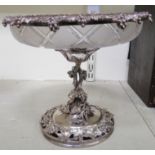 A late Victorian Elkington & Co silver plated table centrepiece,
