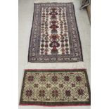 Two small Persian rugs,