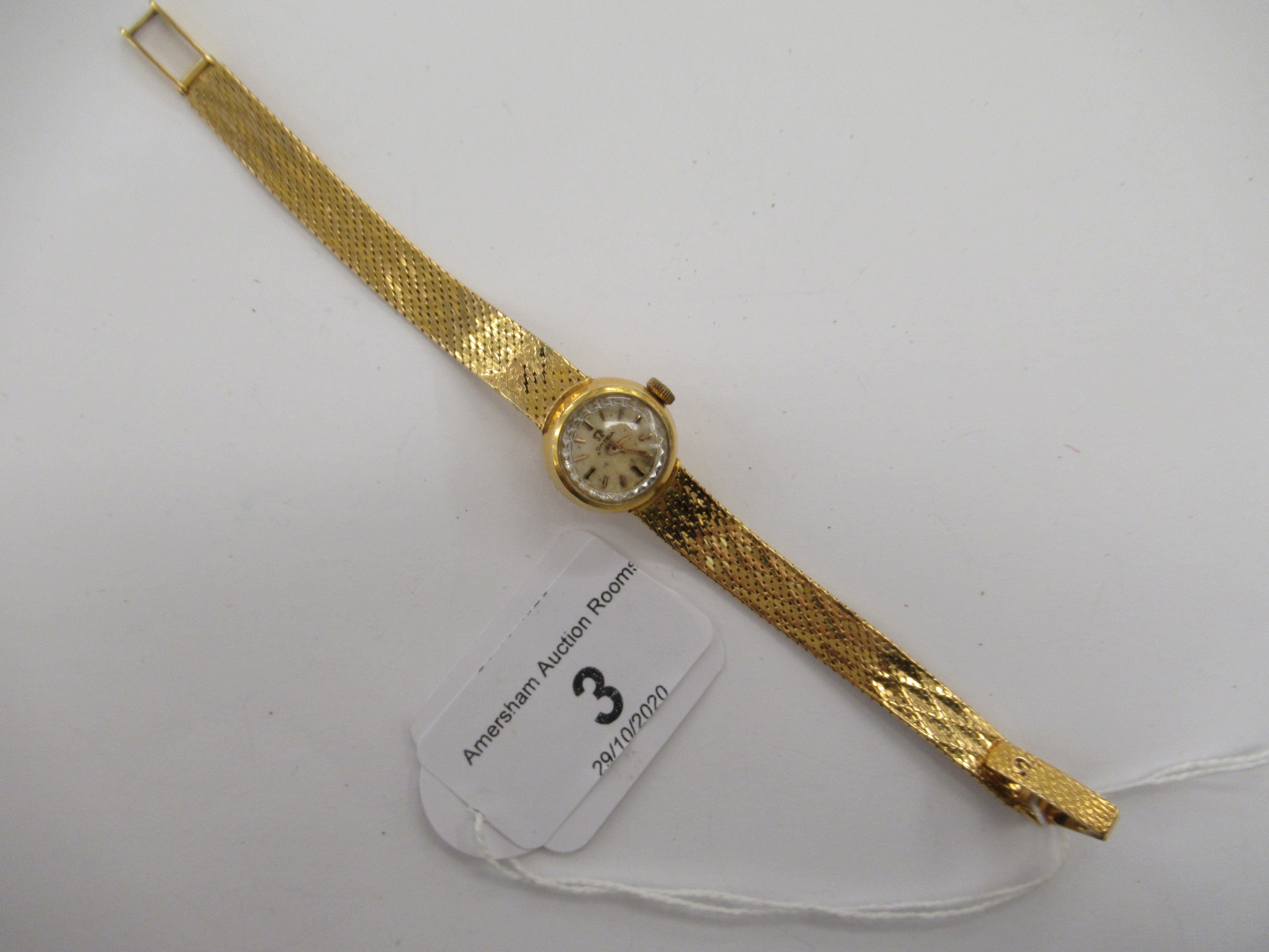 A lady's 18ct gold cased Omega wristwatch, - Image 2 of 3