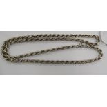 A silver coloured metal ropetwist neckchain 11