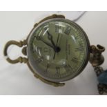 A brass and glass ball cased pendant timepiece 11