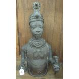 A Nigerian bronze bust,