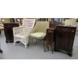 Five pieces of small furniture: to include an Edwardian mahogany Sutherland table 26''h 24''w;