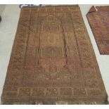 A Persian rug with a central pole medallion,