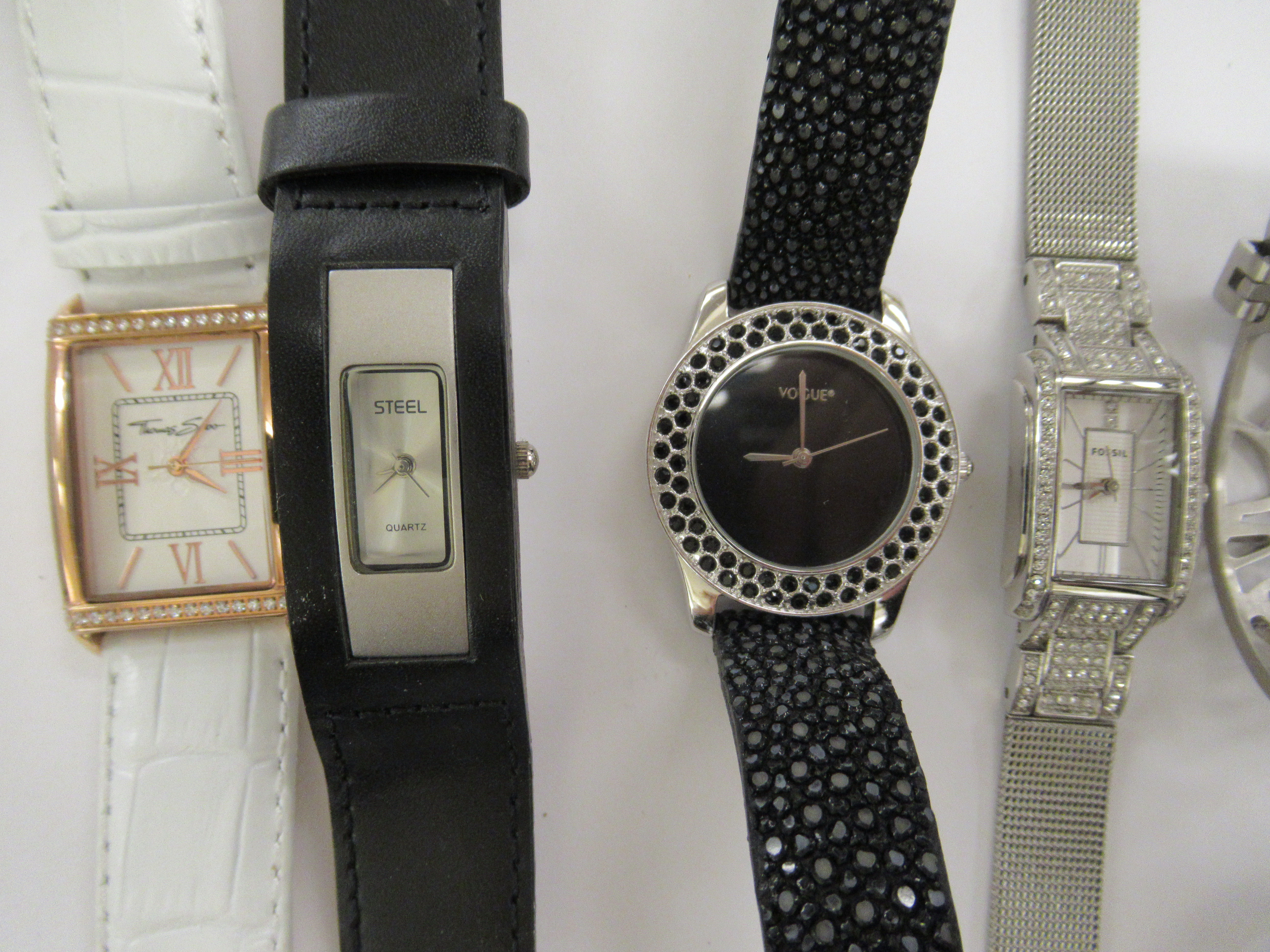 Ladies wristwatches: to include a stainless steel cased fossil bracelet watch with a baton dial - Image 2 of 5