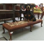 A late Victorian hearth stool,