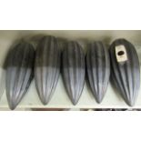 Five Ikea 'Rono' brown glazed china fruit ornaments approx.