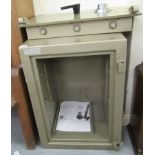 A Dudley enamelled steel combination floor safe 25''h 18''w RSF