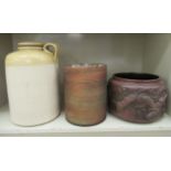 Decorative and domestic ceramics and glassware: to include a Govancroft Pottery,