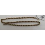 A 9ct gold ropetwist neckchain 11