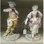 In the manner of Meissen, two early/mid 20thC European porcelain figures,