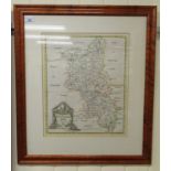 A 17thC Robert Morden county map of 'Buckinghamshire' 17'' x 14'' framed HRSF