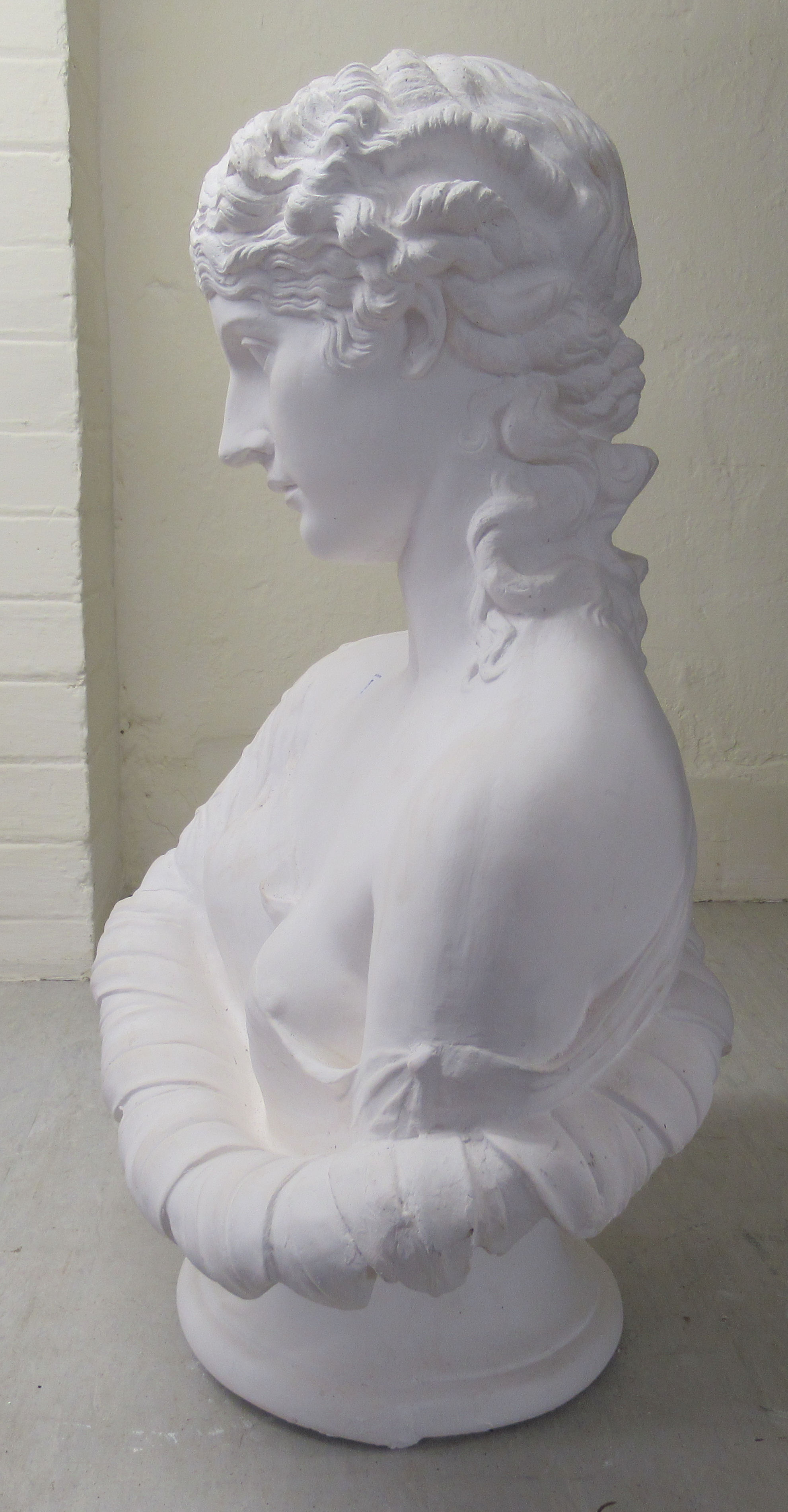 A modern white chalk/plaster bust, - Image 4 of 4