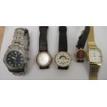 Wristwatches: to include a Longines yellow metal example,