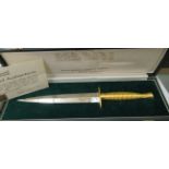 A Wilkinson Sword Limited Edition 340/500 part gilded steel Commando knife,
