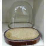 An oval glass dome,