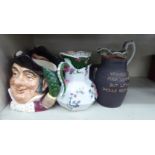 Ceramics: to include a Royal Doulton china character jug 'Mine Host' D6468 8''h OS2