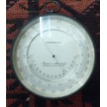 A James Murray, London & Calcutta drum cased, combination aneroid table barometer/thermometer 4.
