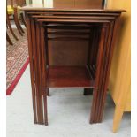 A quartetto of Edwardian string inlaid mahogany tables,