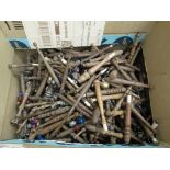 A large quantity of turned wooden lace bobbins OS9